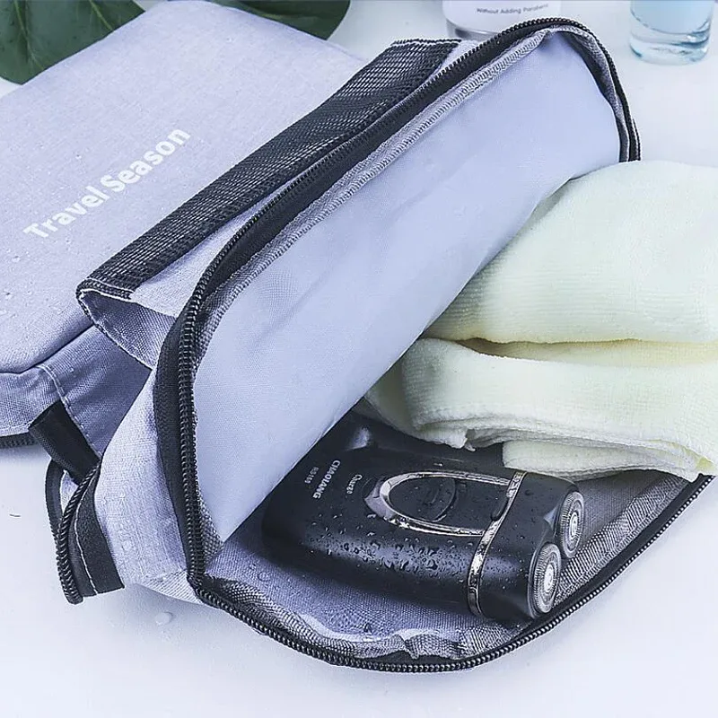 trousse de toilette de voyage suspendue pour hommes et femmes, imperméable, maquillage, cosmétique, esthéticienne, sac pliable, organisateur de salle de bain et de douche