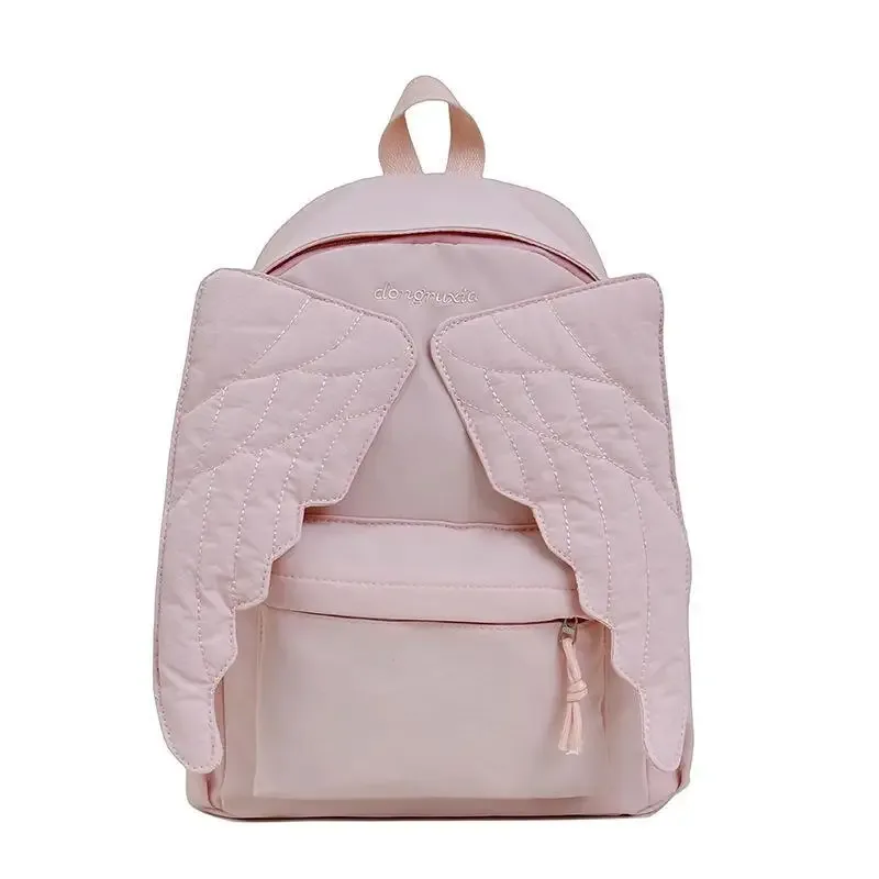 sac à dos mignon avec ailes d'ange, sac matelassé de grande capacité, sac à dos décontracté et mignon pour adolescentes, femmes, école, voyage, usage quotidien
