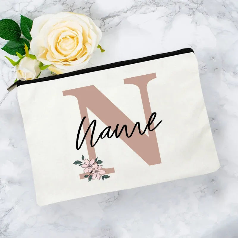 trousse de toilette personnalisée avec nom, impression de lettres, essentiels de voyage pour enfants, trousse à crayons pour l'école et le bureau, cadeau pour enseignant
