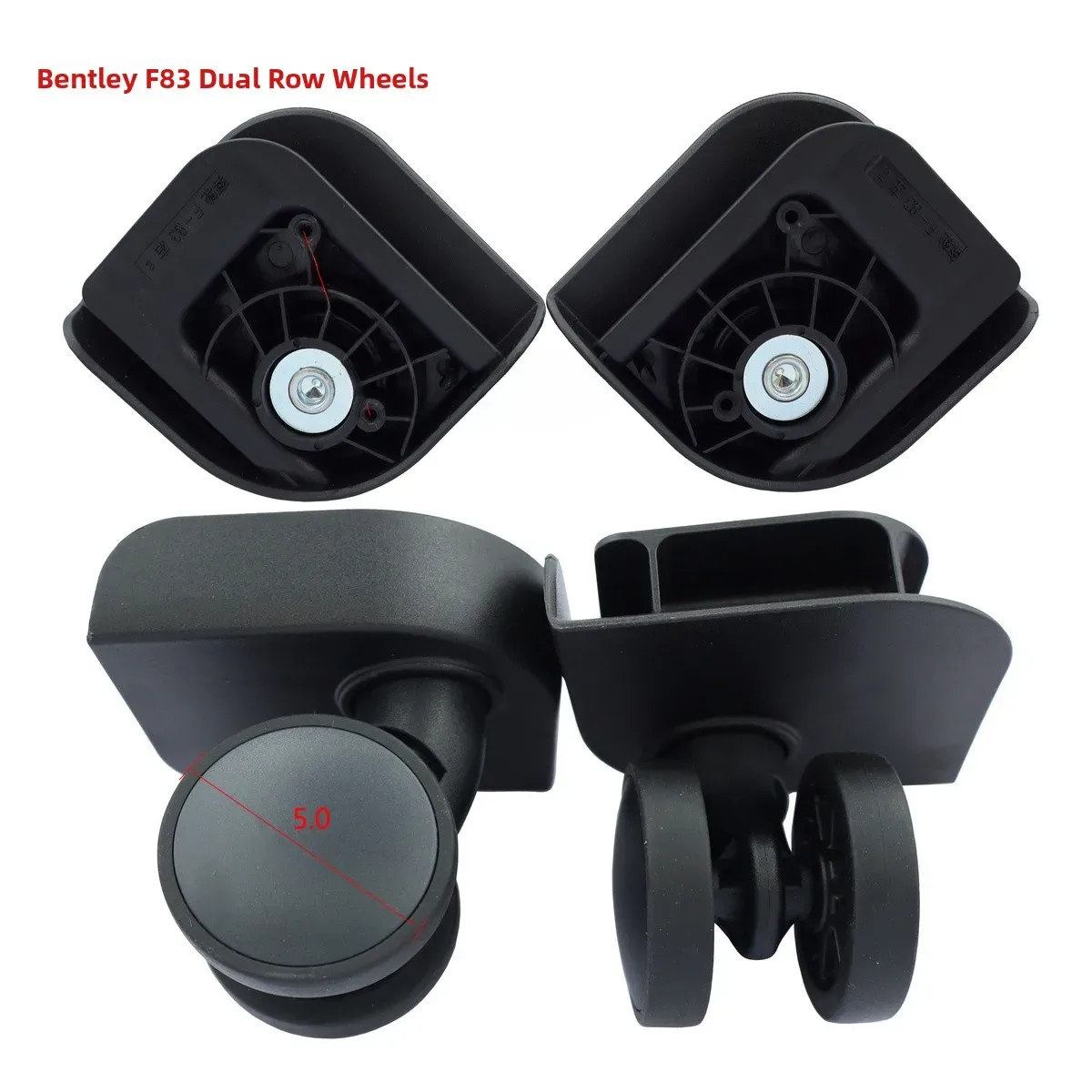 Roues de bagage universelles Bunlun F83 pour valise cabine, boîte à code, accessoires de sac de voyage, roulettes