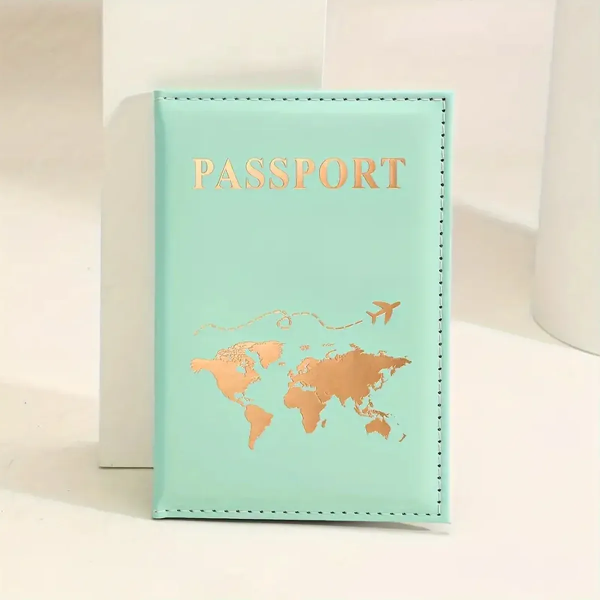 1 pièces sac de couverture de passeport pour femmes hommes pu leathaer mode voyage porte-passeport étui id nom cartes de visite pochette de protection