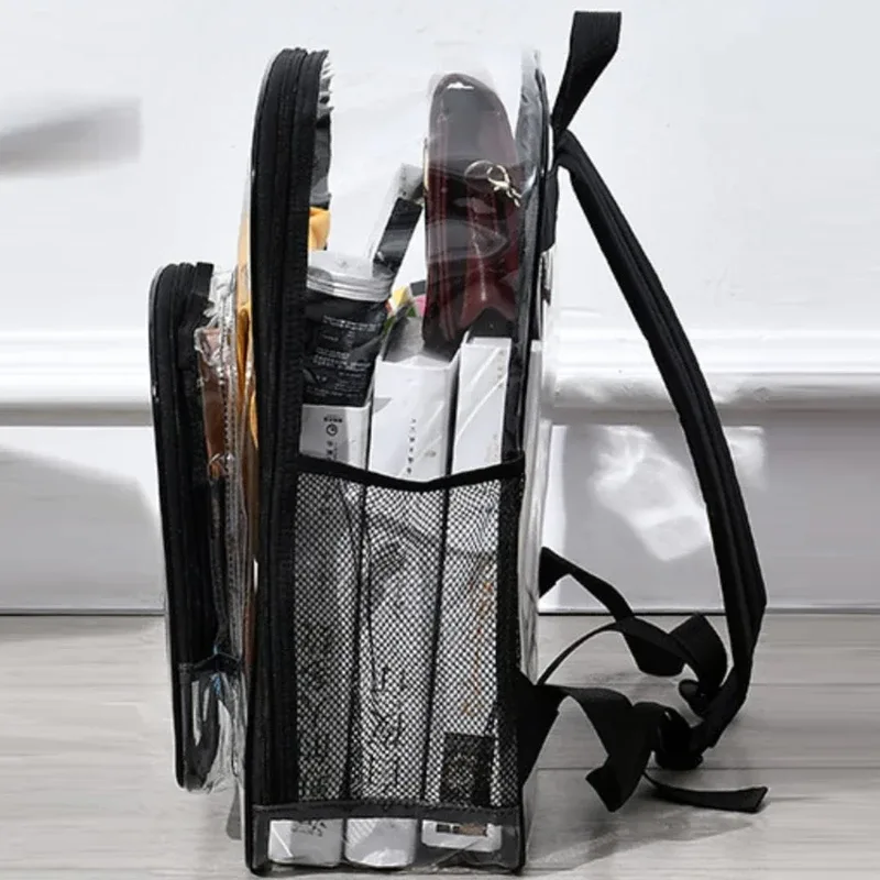 sac à dos transparent imperméable unisexe, grande capacité, portable, multifonctionnel, sac à bandoulière, sac de rangement pour voyage en plein air