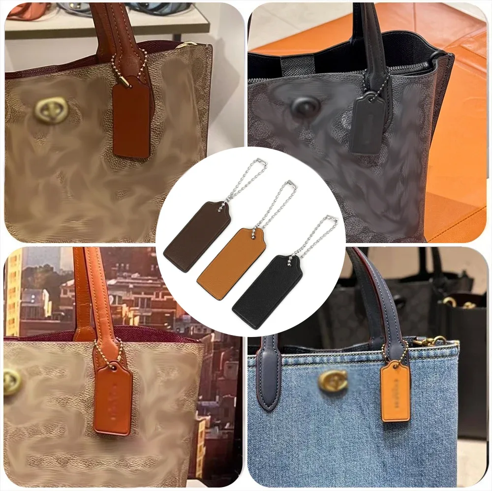2 étiquettes de bagage en cuir de vachette, accessoires de voyage pour valises, breloques en cuir pour sacs, chaînes porte-clés pendentifs pour sacs à main et sacs à bandoulière