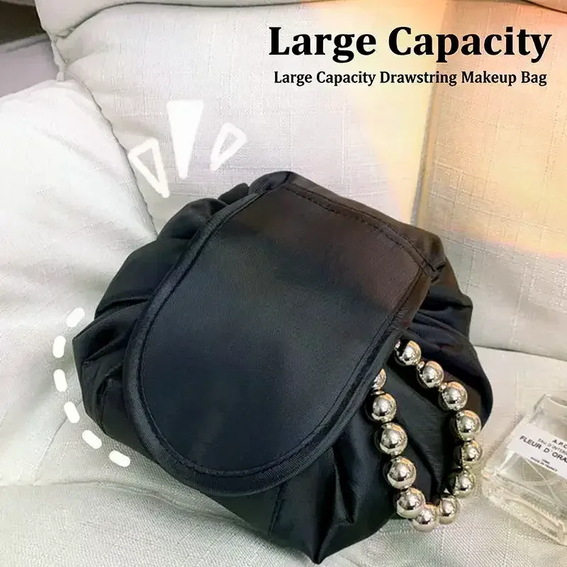 sac cosmétique à cordon pour femmes, sac de rangement de voyage, trousse de maquillage portable, trousse de toilette imperméable