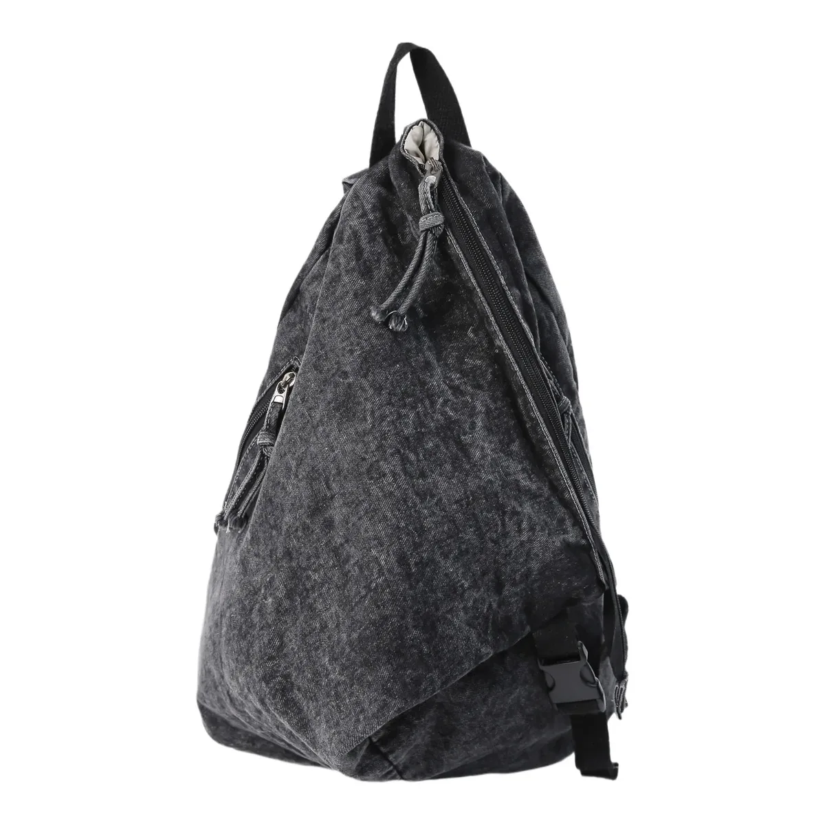 sacs à dos en denim vintage délavé au design irrégulier pour femme, pour les voyages en plein air, décontractés, légers, pour l'école