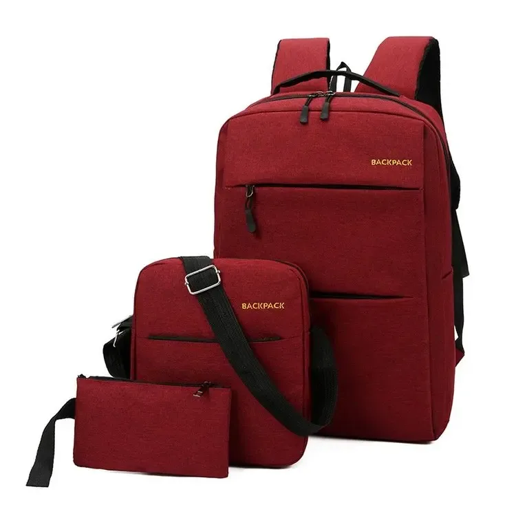 sac d'ordinateur de grande capacité, 3 pièces, sac à dos de voyage multifonctionnel