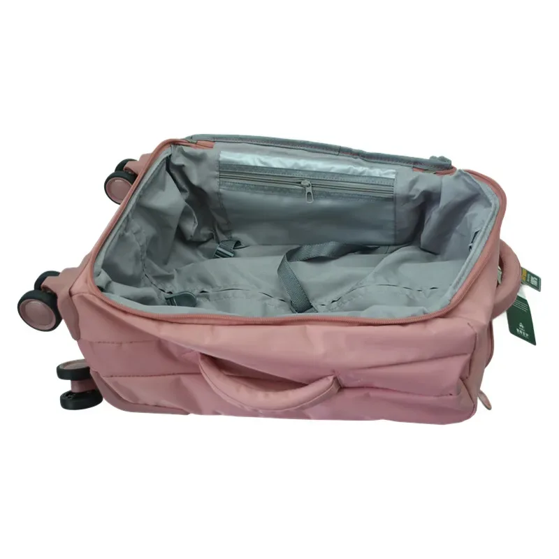 valise de cabine souple en tissu oxford imperméable, bagage à main de 20 pouces avec sac de chariot à roulettes, serrure tsa légère