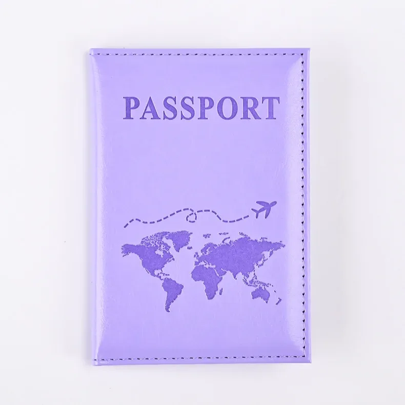 porte-passeport en cuir pu pour hommes et femmes, étui pour cartes de crédit, portefeuille de couverture, accessoires de voyage, sac à main