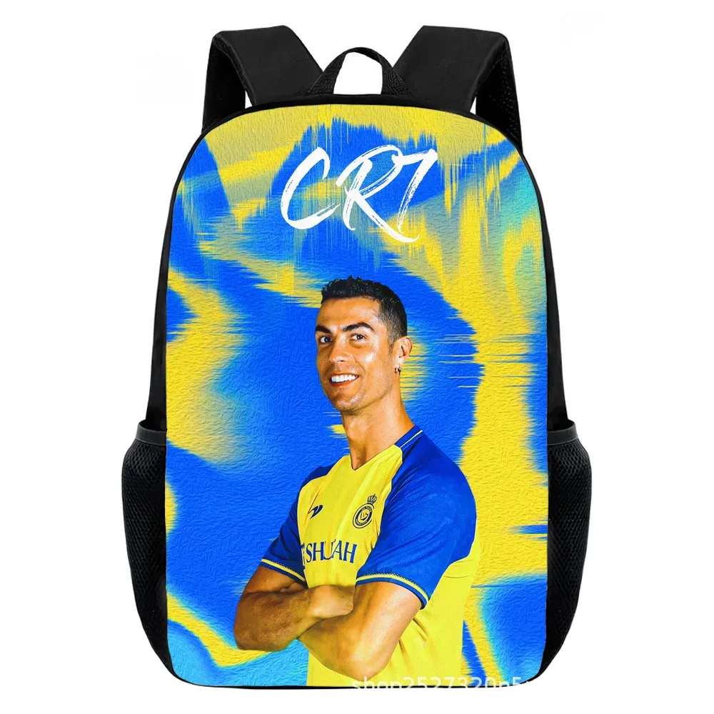 sacs à dos cr7 imprimés pour enfants, sacs d'école décontractés pour adolescents, garçons et filles, sac à dos d'école de 15 pouces, mochilas de voyage pour l'école primaire