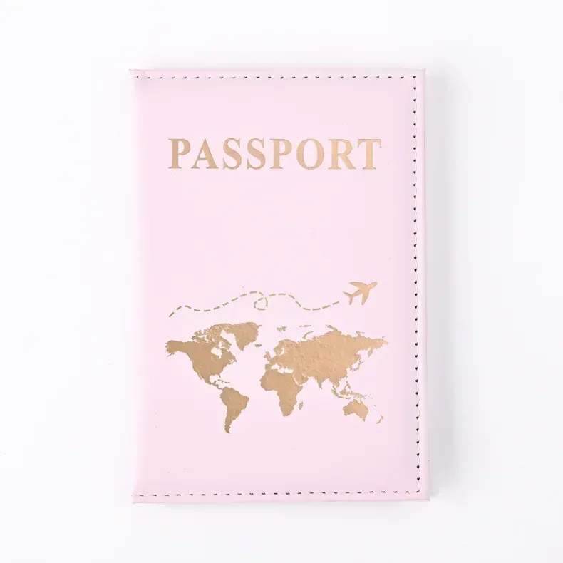 1 pièces sac de couverture de passeport pour femmes hommes pu leathaer mode voyage porte-passeport étui id nom cartes de visite pochette de protection