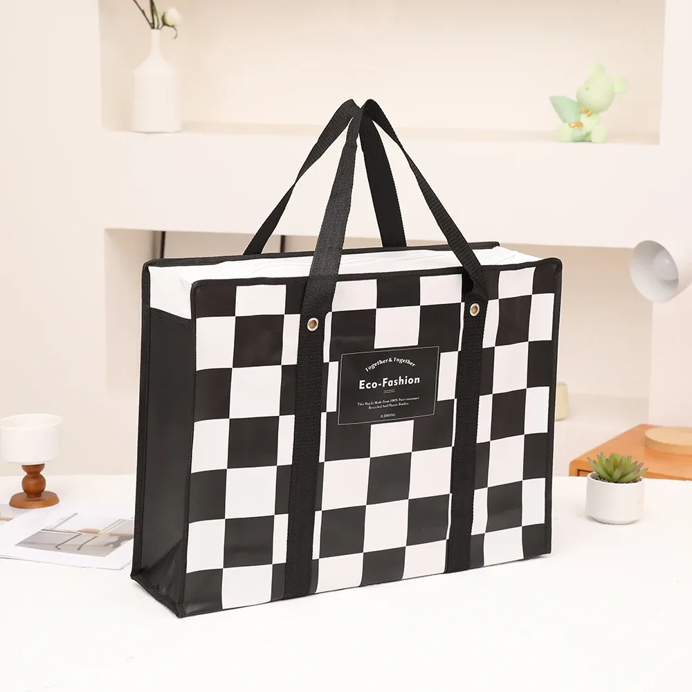 sac de rangement de couette non tissé de dessin animé portable, grande capacité, étanche, voyage, shopping, organisateur de jouets gt, sac plié