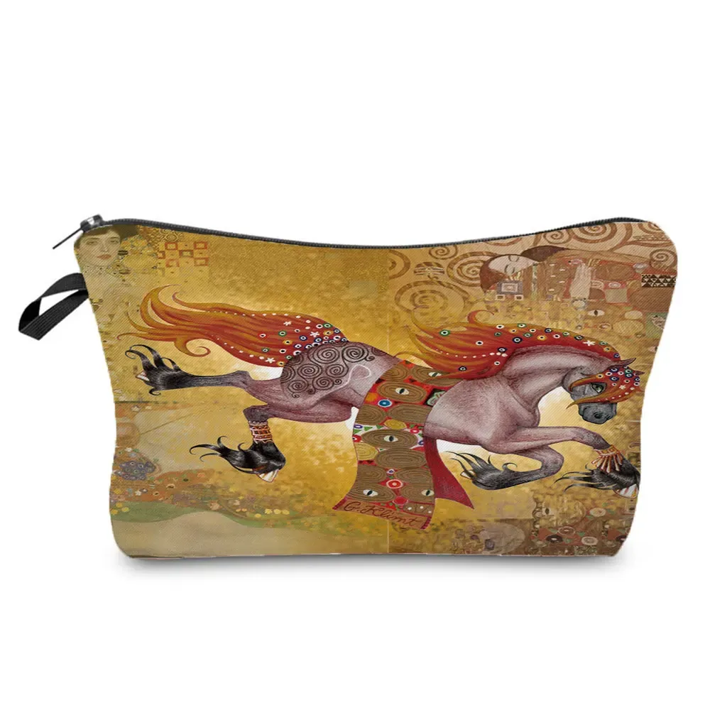 sacs à cosmétiques personnalisés pour femmes, trousse de maquillage, étuis à crayons multifonctions, peinture à l'huile, grilles de larmes, gustability klimt, mode pour dames