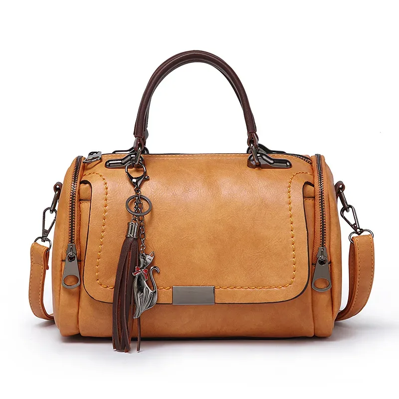 Duzeala-Sac à Bandoulière en Cuir PU avec Fermeture Éclair pour Femme, Sacoche Personnalisée, Style Rétro, Nouvelle Collection 2022