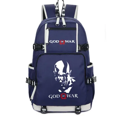 jeu dieu guerre sac à dos étudiant école sac de voyage nouveaux sacs pour ordinateur portable garçon fille unisexe oxford bleu sacs à dos
