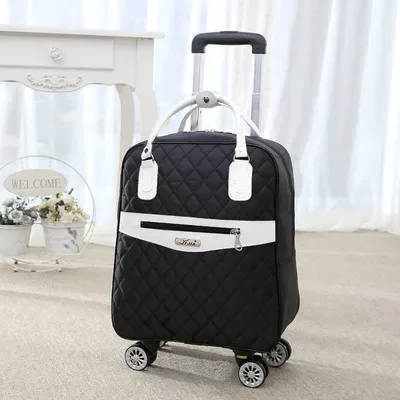 sac de voyage à roulettes pour femme, oxford, grande capacité, bagages à roulettes, valise