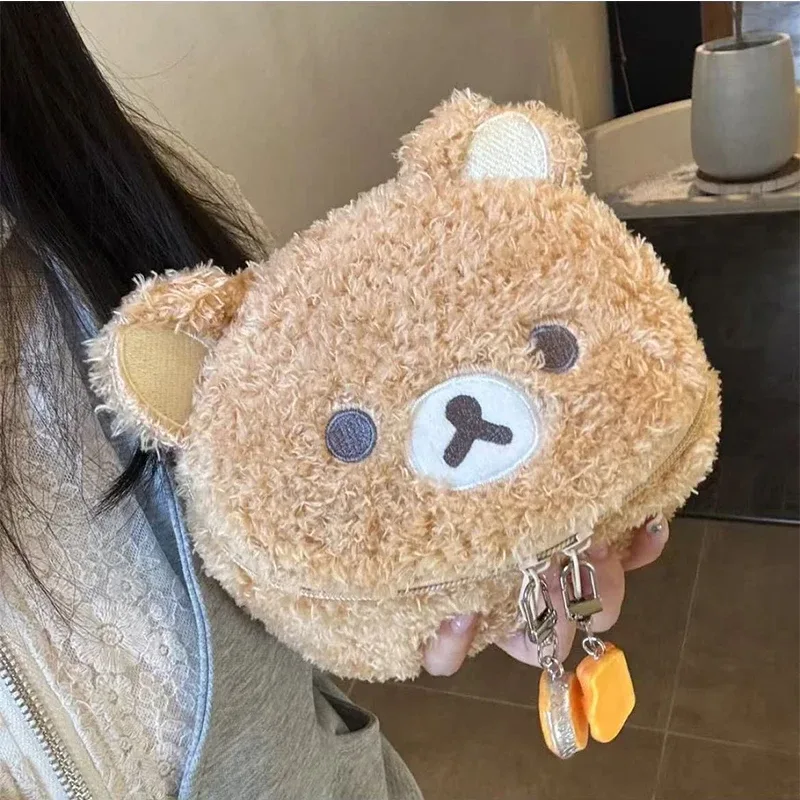 Nouvelle Trousse de Maquillage Ours en Peluche Tendance, Pochette de Rangement pour Bijoux Femme, Organisateur Fille, Sacs à Main, Cadeau, Ventes Flash 