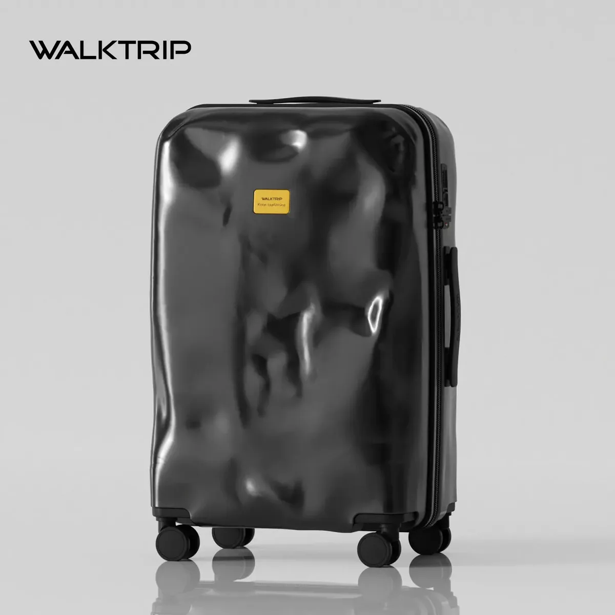 valise embossée walktrip, robuste et durable, bagage à main 20 pouces pour hommes et femmes, valise à roulettes 28 pouces avec serrure à combinaison24