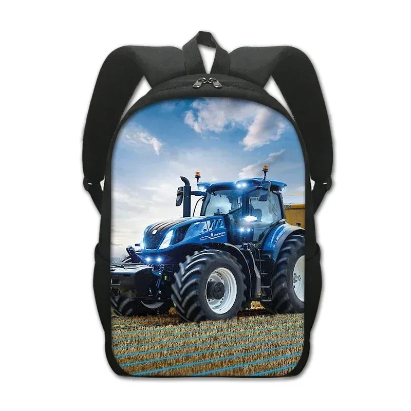 sac à dos imprimé tracteur fskins pour adolescents, sacs d'école pour enfants, sac à dos décontracté pour hommes, sac à dos pour ordinateur portable, sac de livre portable, 16 pouces