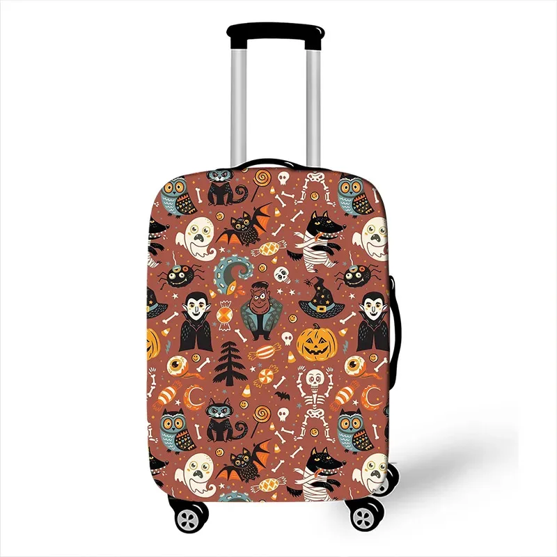 housse de bagage imprimée chien/chat mignon, accessoires de voyage, housses de bagages anti-poussière, housse de valise élastique pour boîtier de chariot