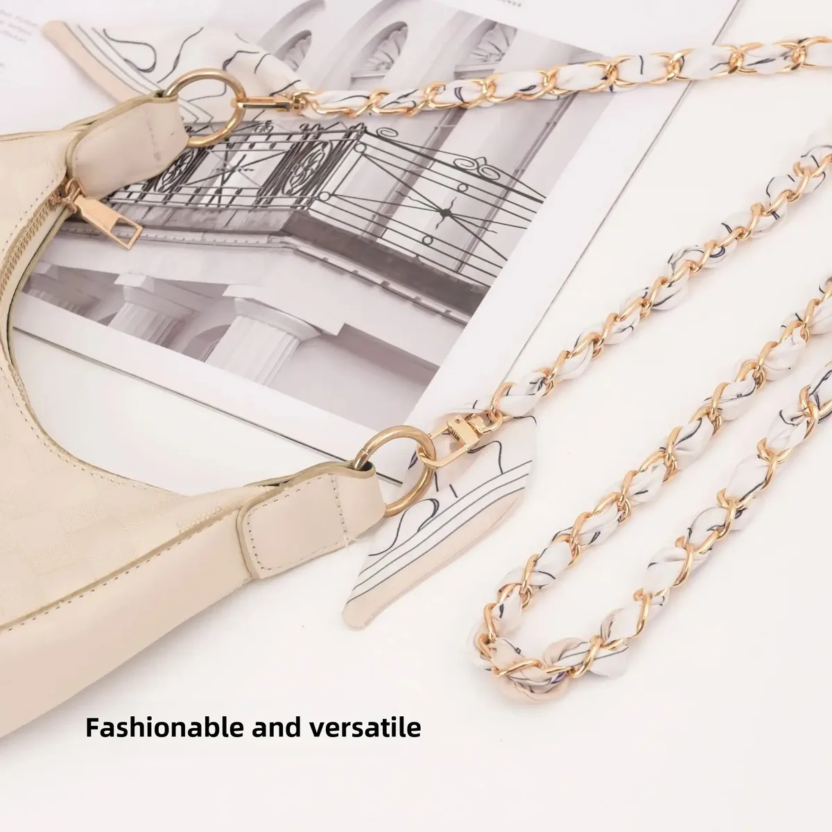 chaîne de remplacement haut de gamme pour sacs à main, chaîne écharpe tissée pour sacs bandoulière, accessoire de modification pour sac à bandoulière simple
