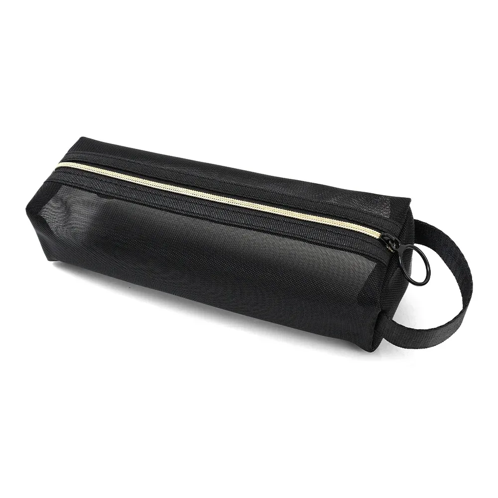 sacs à cosmétiques transparents en maille, trousse de maquillage noire, trousse de rangement portable, trousse de voyage en plein air, rouge à lèvres, poudres, cadeaux, taille s, m, l, 3 pièces