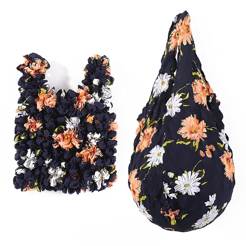 nouveau sac fourre-tout élastique réutilisable mini 1 pièce, grande capacité, sac à bandoulière portable, sac de rangement