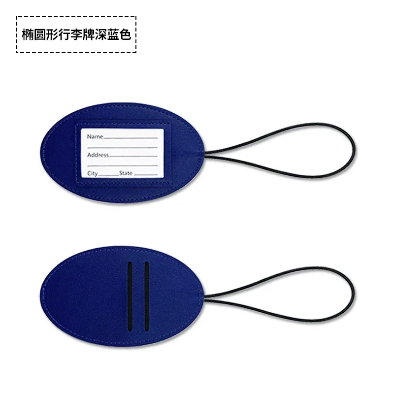 étiquette de bagage en cuir pu, mini, mignonne, pour nom, identification, carte d'embarquement, accessoires de voyage
