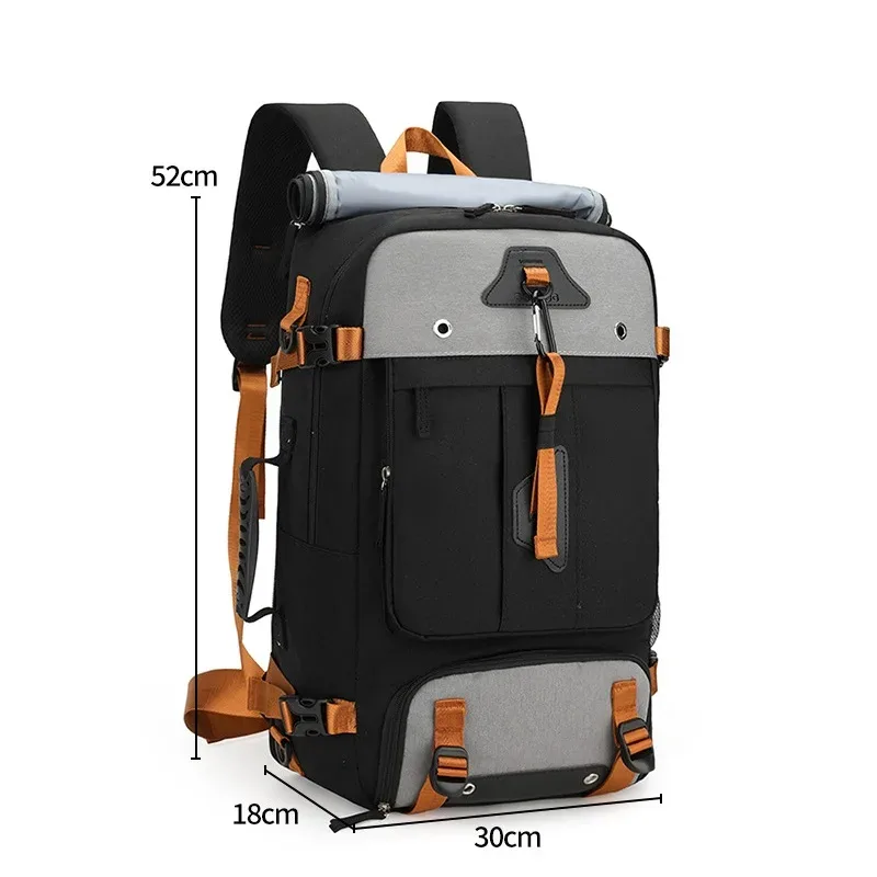 sac à dos grande capacité 60l pour homme, extensible, pour voyage en extérieur, avec compartiment à chaussures, modèle 2026