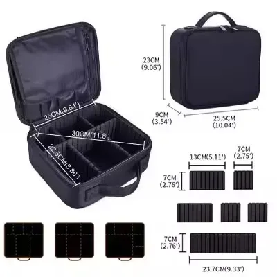 trousse de maquillage professionnelle pour femme, organiseur de cosmétiques, boîte de rangement pour esthéticienne, valise à outils pour ongles, sac de maquillage pour femme