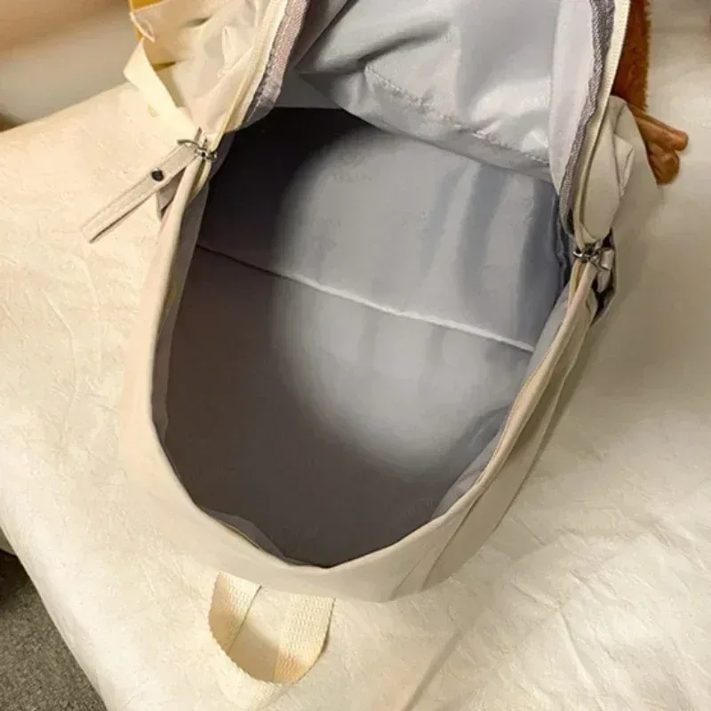 sac à dos en nylon imperméable pour femme, simple, solide, cartable pour documents, sac à dos de voyage pour étudiant, filles