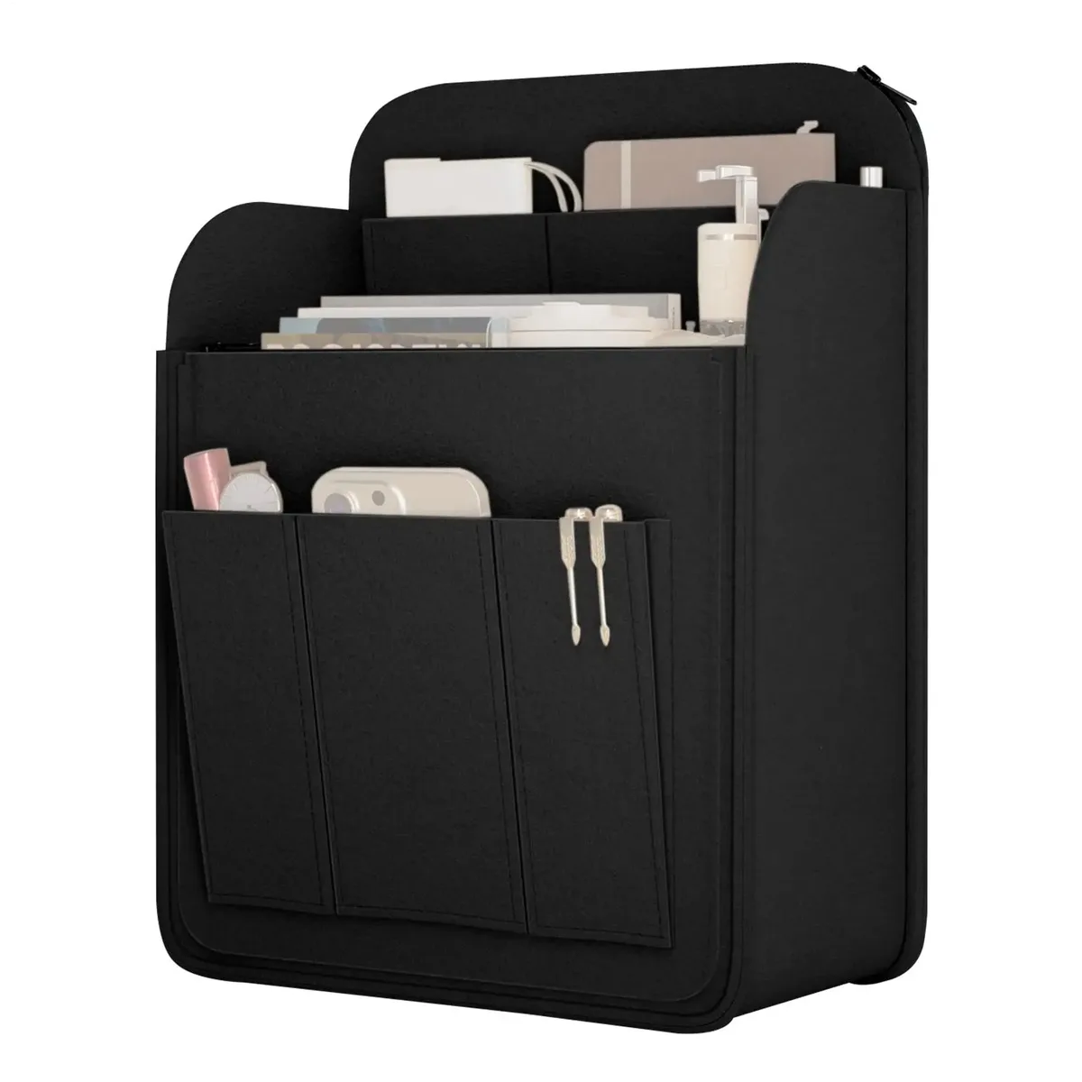 Sac intérieur multi-poches pour sac à dos, en fibre de laine durable, grande capacité, sac de rangement portable pour voyage, compatible Longchamp