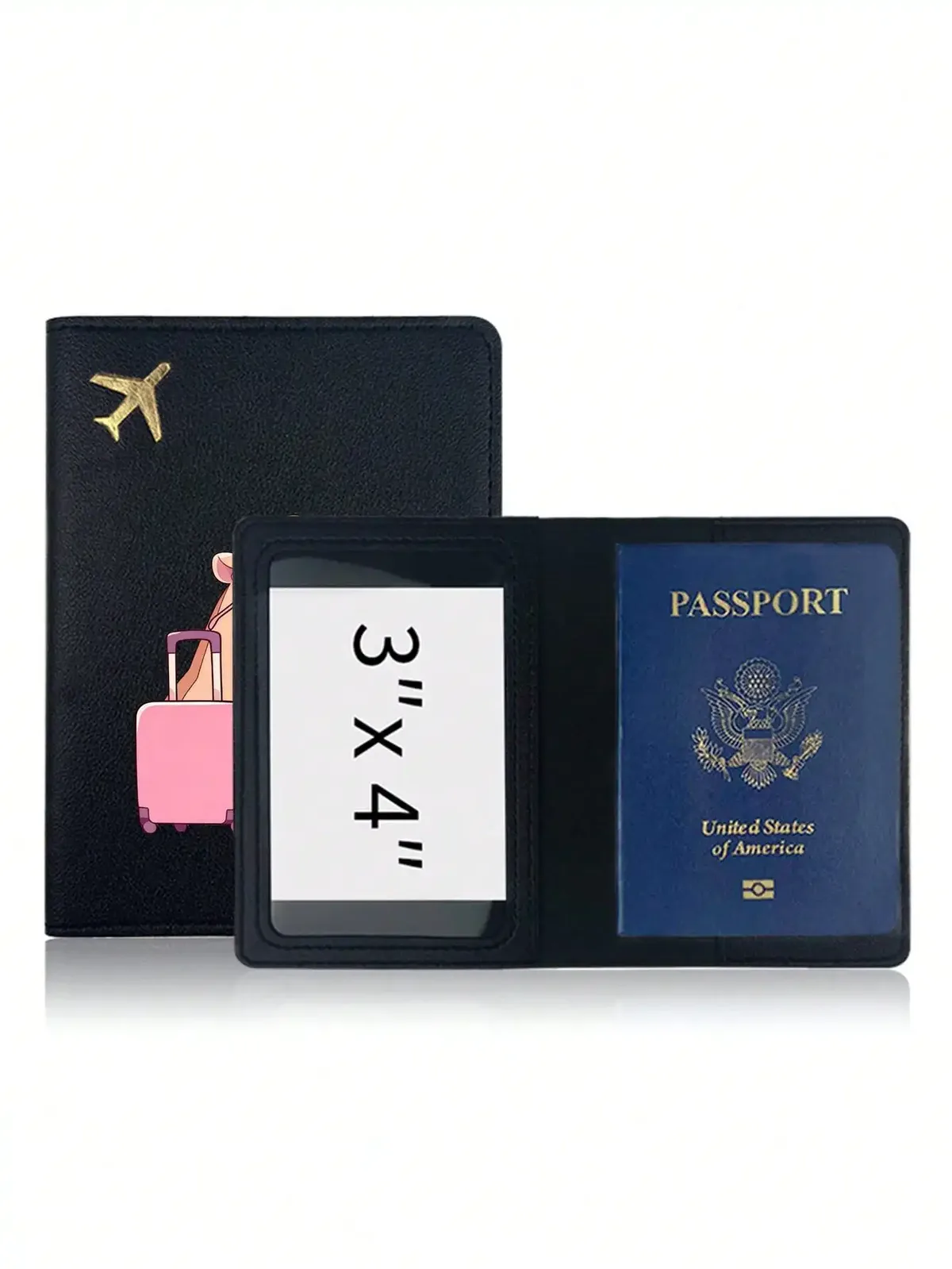 ensemble de portefeuilles pour passeport à motif capybara, 2 pièces, porte-passeport, porte-billets, porte-cartes de voyage léger