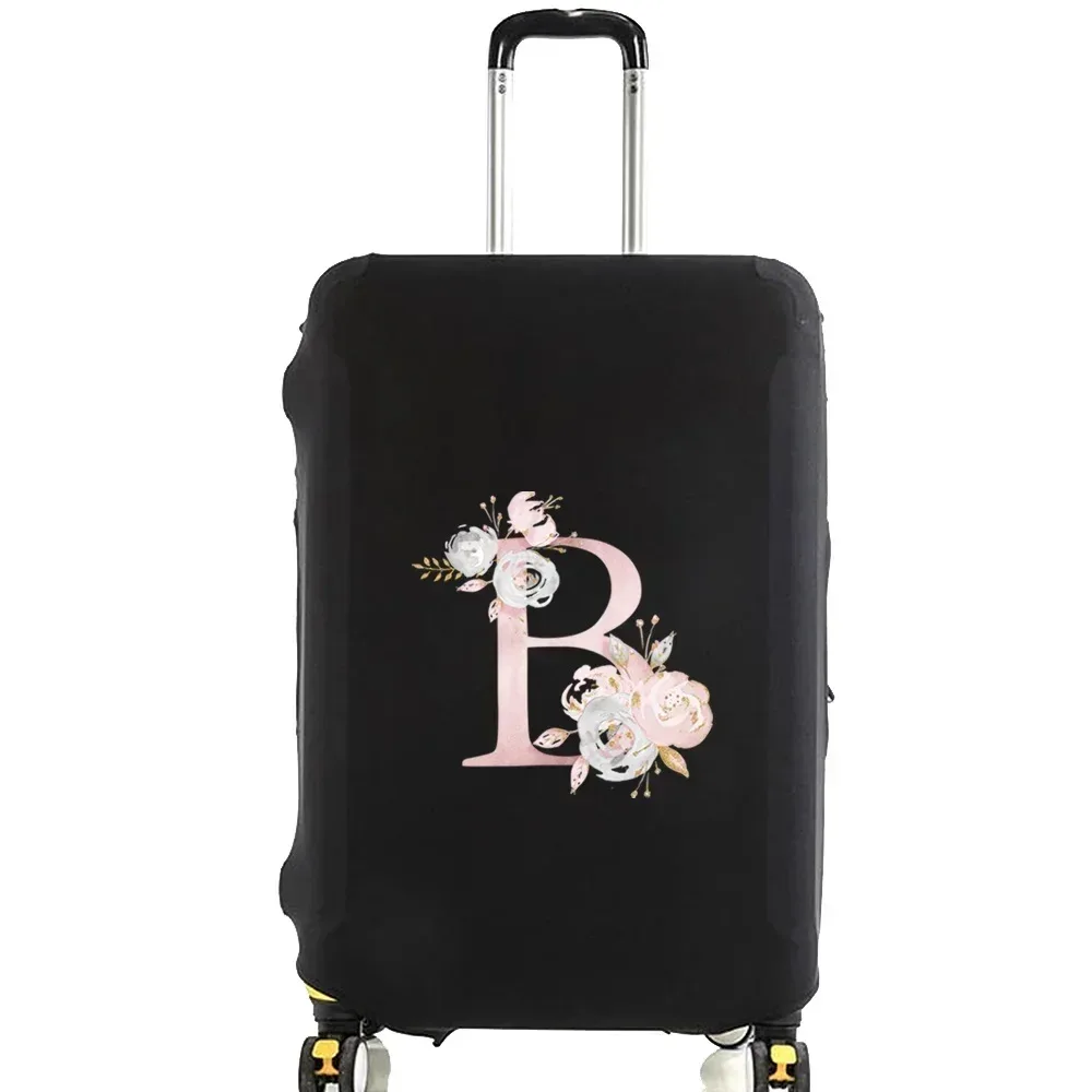 housse de protection élastique épaisse pour bagages, housse anti-poussière, anti-rayures, housse de valise, combinaison à fermeture éclair pour sac de 18 à 32 pouces, série fleur rose