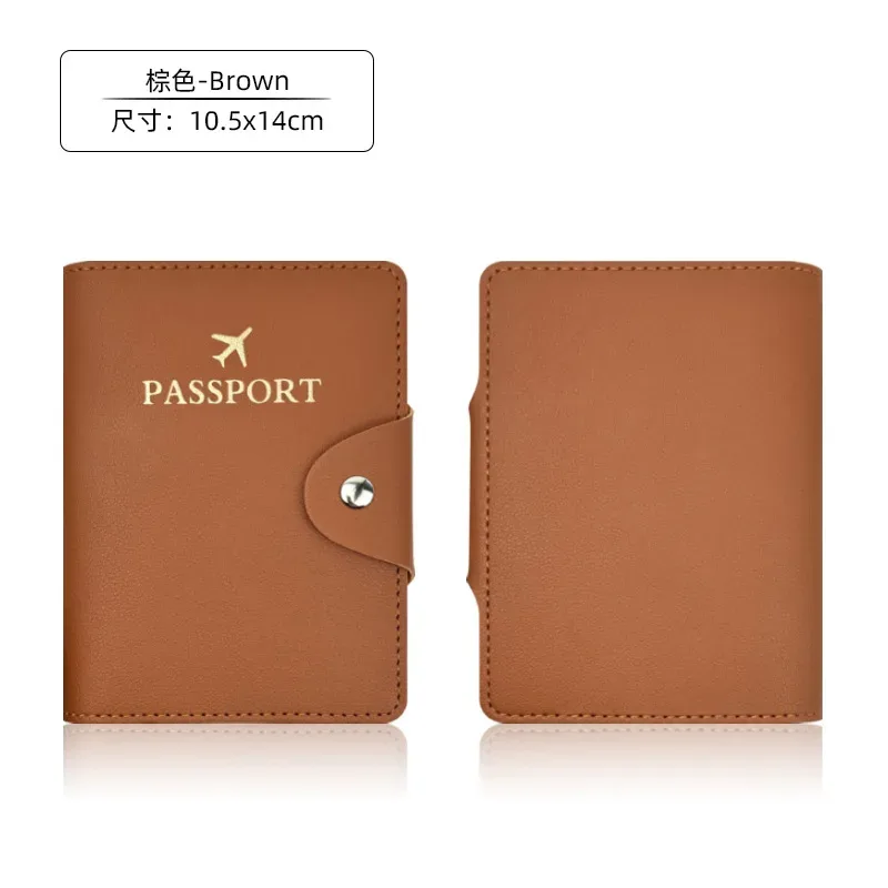 nouvel étui de passeport en cuir pu, porte-documents de voyage pour femmes et hommes