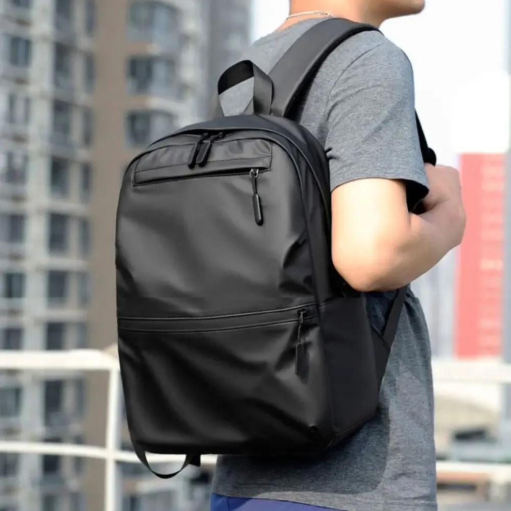 sac à dos pour hommes, grande capacité, durable, multi-poches, imperméable, sac de voyage, gris, noir, sac pour ordinateur portable, streetwear