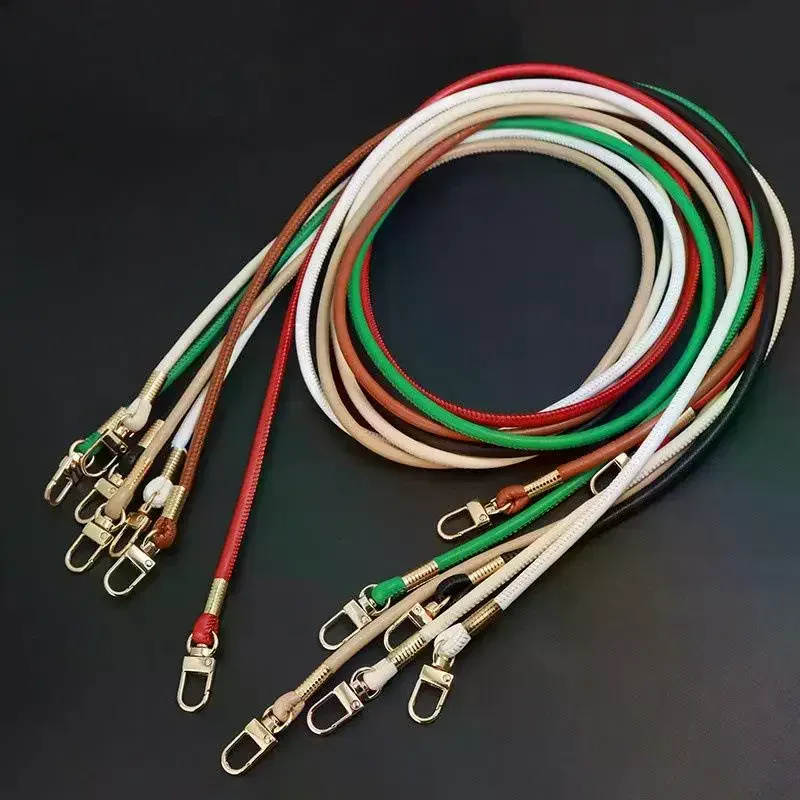 Sangle de sac ronde en cuir PU, tendance, remplaçable, pour sac à bandoulière ou sac croisé, avec cordon pour étui de téléphone