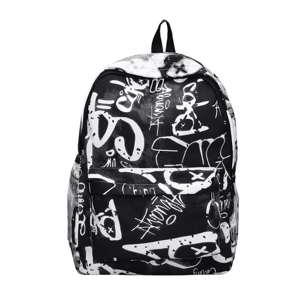sac à dos en nylon pour femmes, imprimé graffiti, sacs d'école imperméables, sac à bandoulière de grande capacité pour étudiants