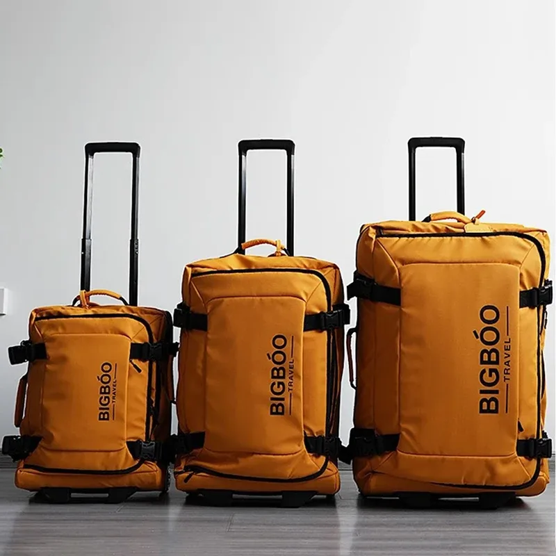 valise de voyage extensible en tissu oxford, étanche, avec séparation sec-humide, bagage à main avec roulettes silencieuses, valise trolley