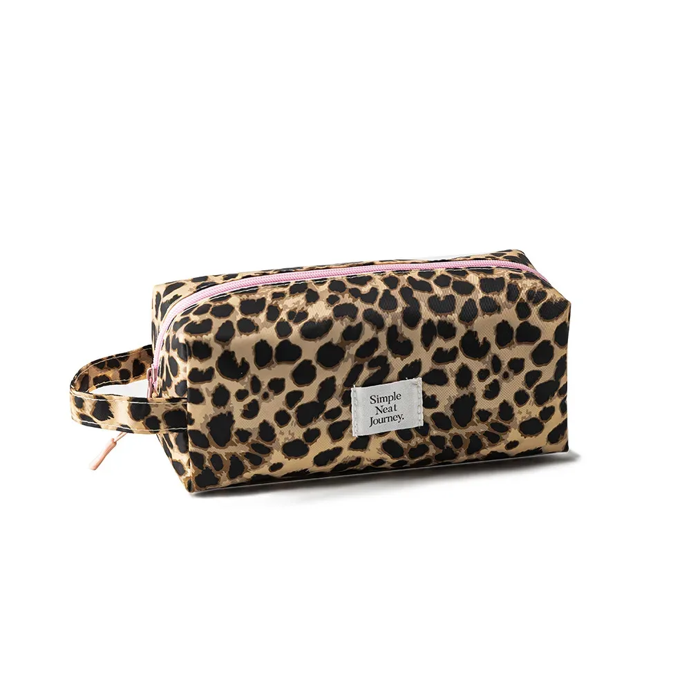 trousse de maquillage léopard, organiseur de voyage pour vêtements et articles de toilette, grande capacité, étanche, portable pour femmes, voyages d'affaires, bagages