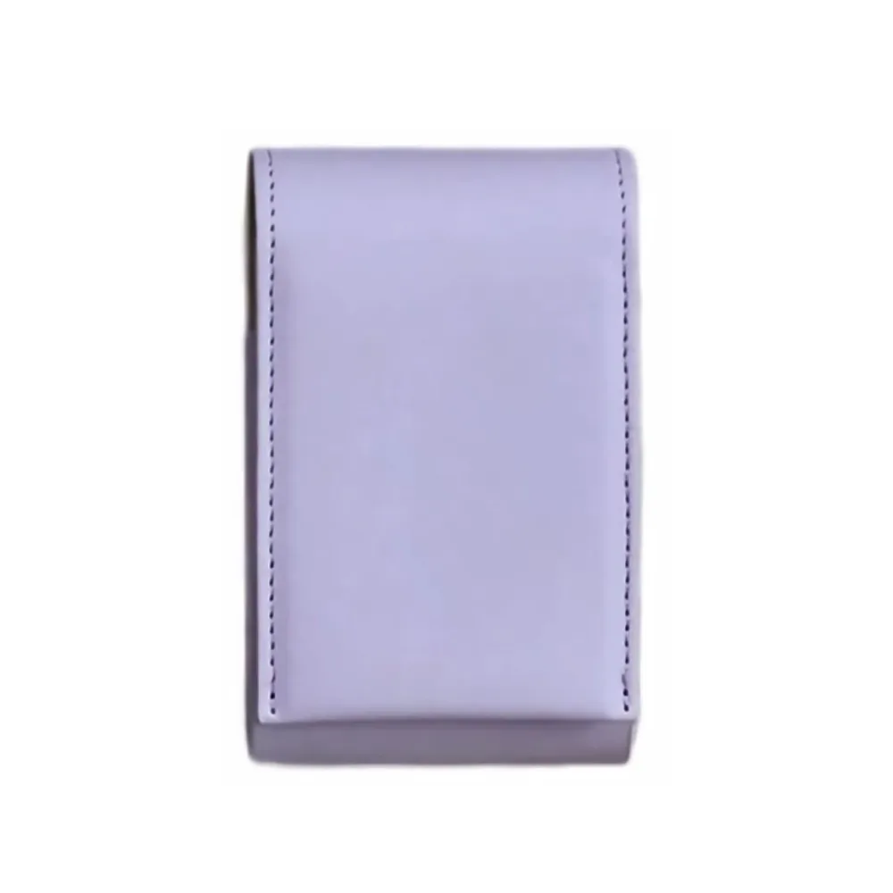 sac de rangement en pu pour rouge à lèvres et poudres, mini sac cosmétique avec miroir, trousse de maquillage portable pour femmes et filles