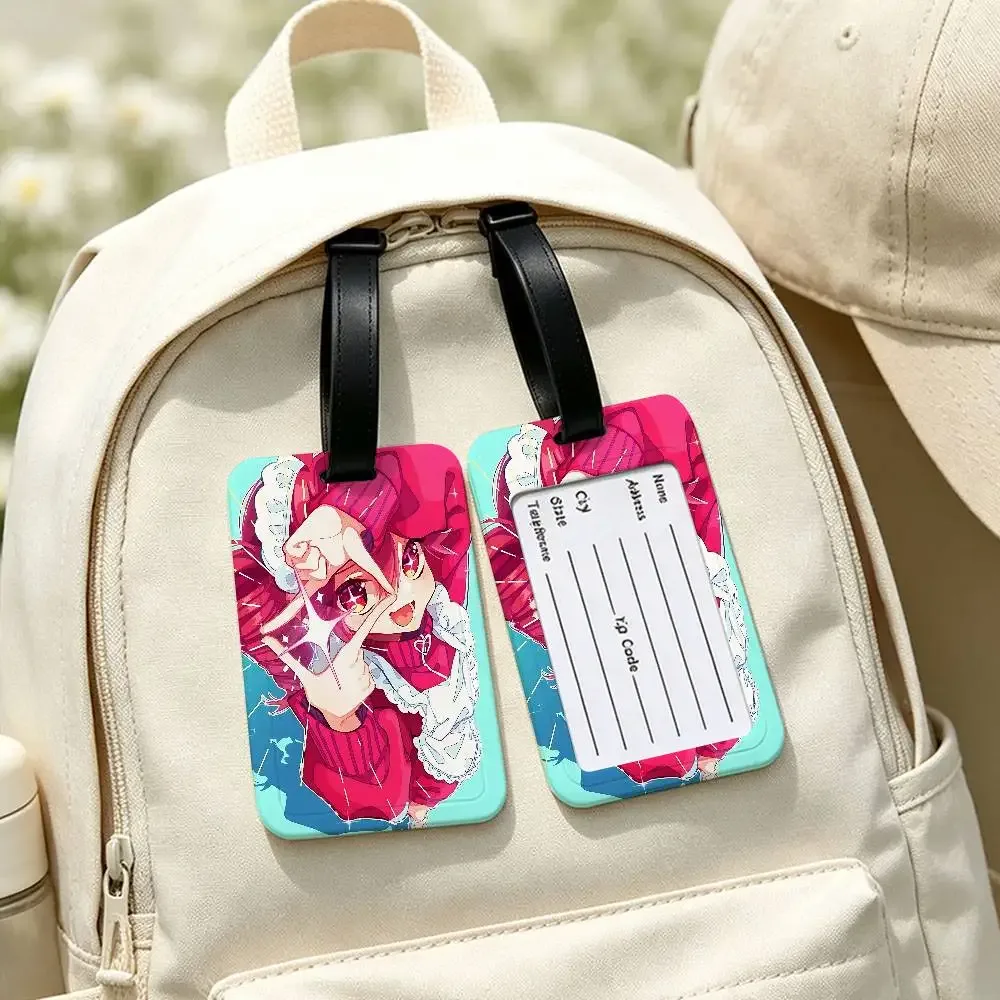 étiquette d'identification de bagage en pvc de la chanteuse virtuelle populaire kasane teto, porte-carte d'informations anti-perte, étiquette de nom pour valise de voyage