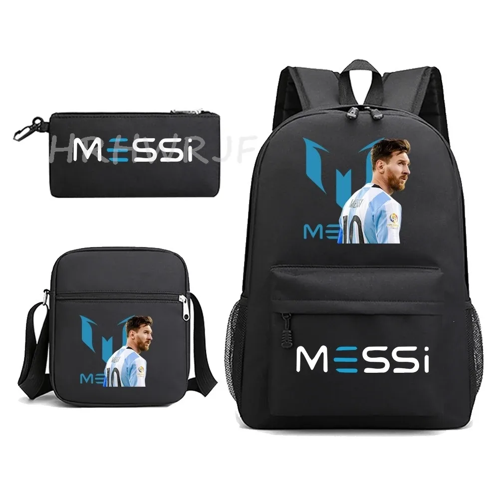 Sac à dos imprimé Messi, sac à dos de sport, de football, décontracté, pour femmes et hommes, sacs d'école pour ordinateur portable, sacs d'école Harajuku, sacs de voyage pour femmes et hommes, Mochilas