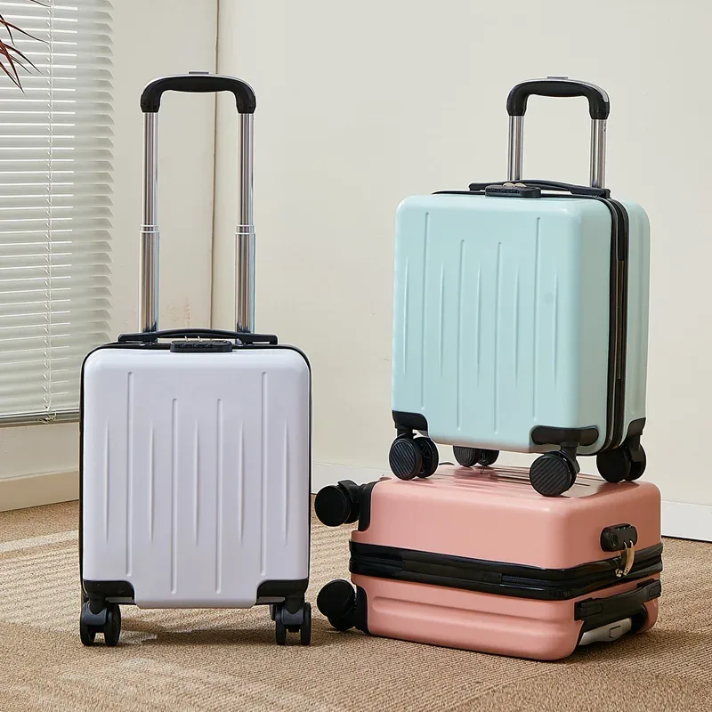 valise de voyage unisexe à roulettes pc, 14 pouces, haute qualité, à la mode, abs, mini valise d'embarquement,