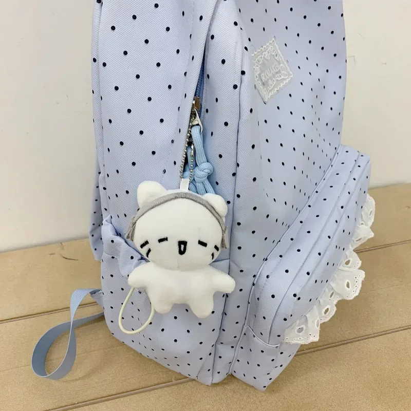 sacs à dos à pois pour filles, grande capacité, sacs à livres décontractés, sac à dos léger de style preppy, sac à dos de voyage en plein air