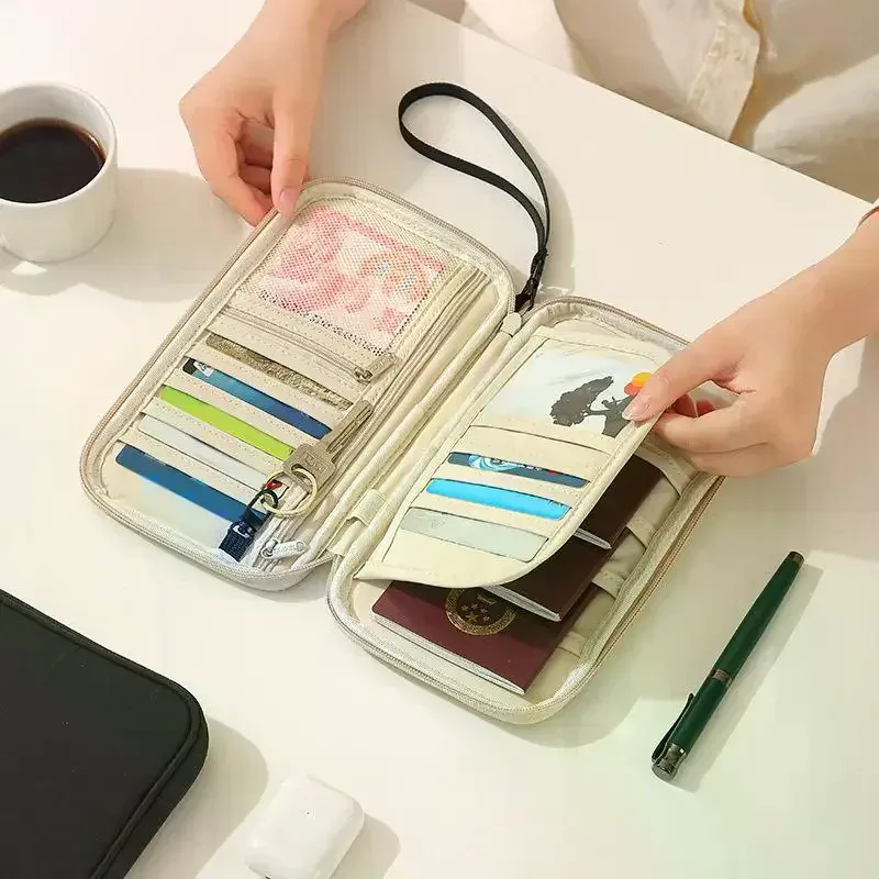 organisateur d'accessoires de voyage, housse pour documents, porte-cartes, portefeuille de voyage pour la famille, porte-passeport, portefeuille de passeport étanche