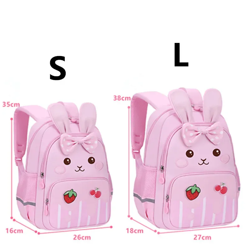 grand sac à dos de maternelle mignon avec un lapin pour enfants de 3 à 6-7 ans, sac à dos pour filles pour les voyages, sac à dos léger dessin animé