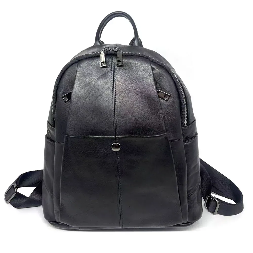 mode femmes en cuir véritable sac à dos multifonctionnel dames fourre-tout ou sac à bandoulière 2025 nouveau sac à dos de voyage en cuir de vache véritable