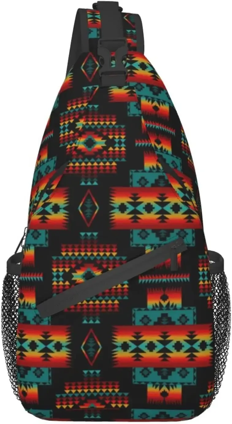 sac à dos indien à bandoulière, sac à dos à bandoulière décontracté, sac à dos de poitrine pour hommes et femmes, sport, randonnée, salle de sport