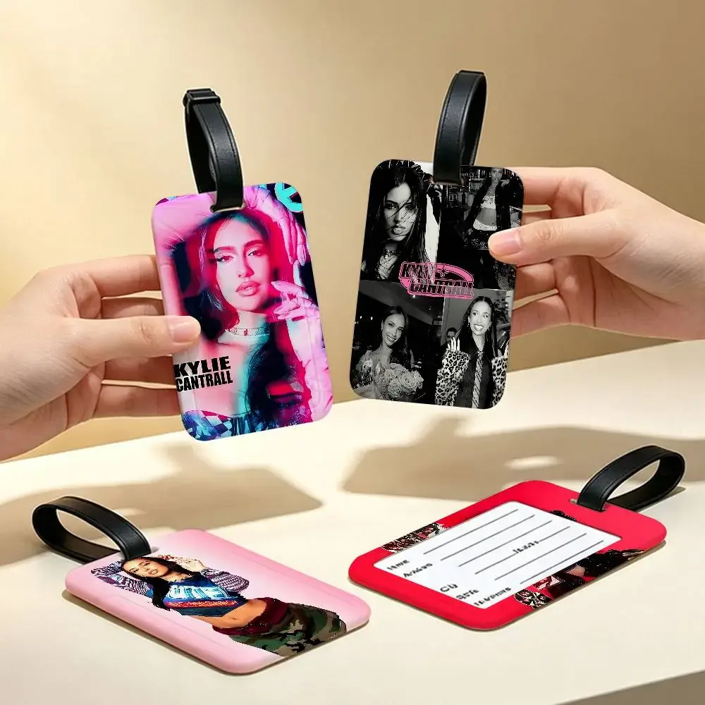 étiquette d'identification de bagage en pvc classique kylie cantrall, porte-carte anti-perte, étiquette nominative pour valise de voyage