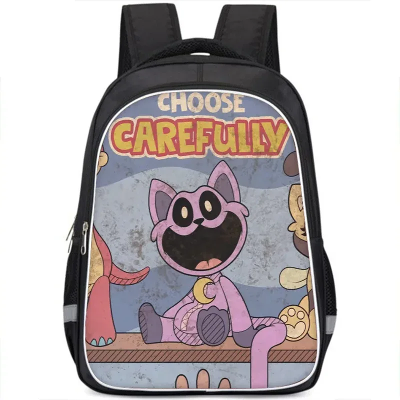 sac à dos smiling critters pour enfants, cartable double couche, cadeau d'anniversaire, sacs d'ordinateur pour étudiants